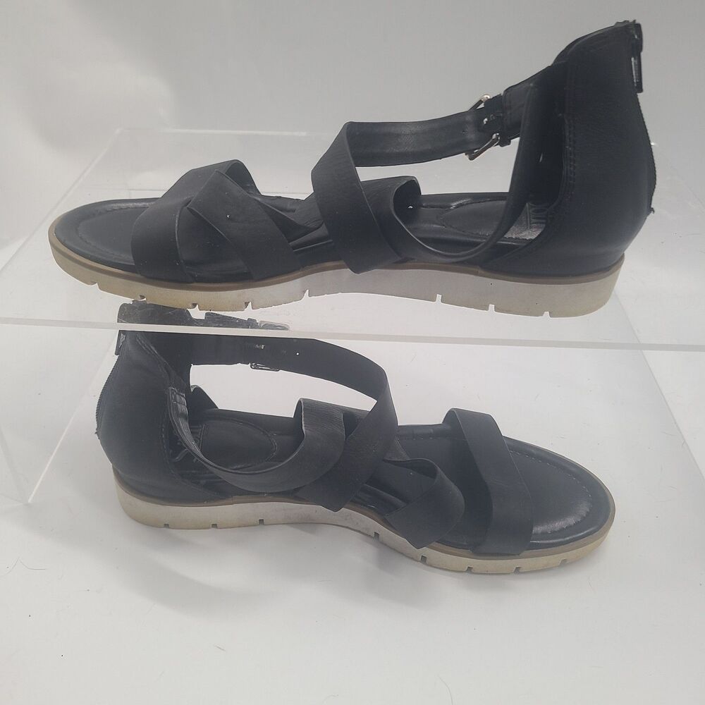 Sofft Starla Ankle Strap Sandal Black Leather Sandals Women's US SZ 11 M - Picture 2 of 7